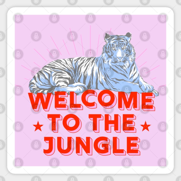 WELCOME TO THE TIGER - retro tiger Sticker by showmemars